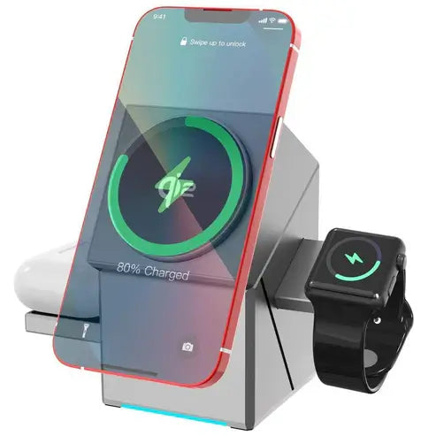3-in-1 Magnetic Wireless Charger For phone/watch/earbuds