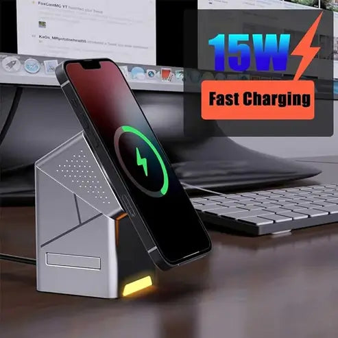 3-in-1 Magnetic Wireless Charger For phone/watch/earbuds