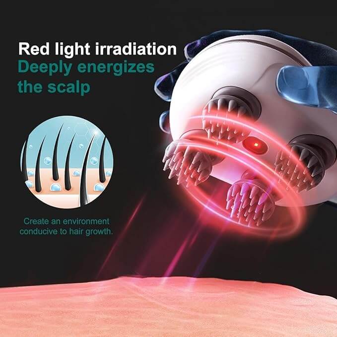 Electric Scalp Massager, Head Massager Scalp Stress Relax, Silicone Scalp Massager