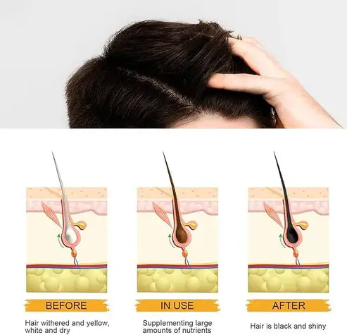 EAST MOON - Black Soap Bar Shampoo for Hair | Grey Coverage Nutrients | Hair Repair