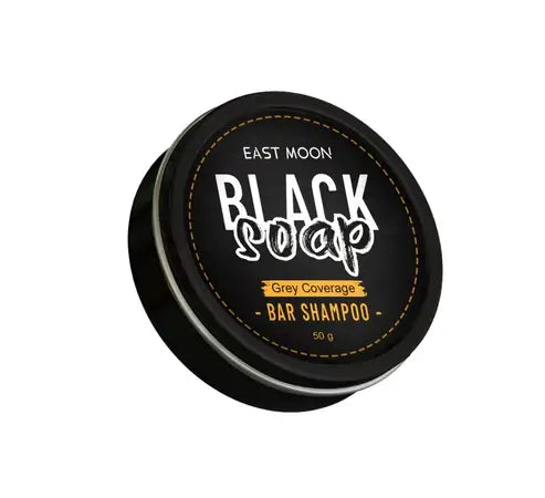 EAST MOON - Black Soap Bar Shampoo for Hair | Grey Coverage Nutrients | Hair Repair
